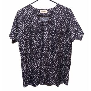 YuniOne all over heart print short sleeve top